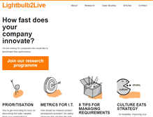 Tablet Screenshot of lightbulb2live.com